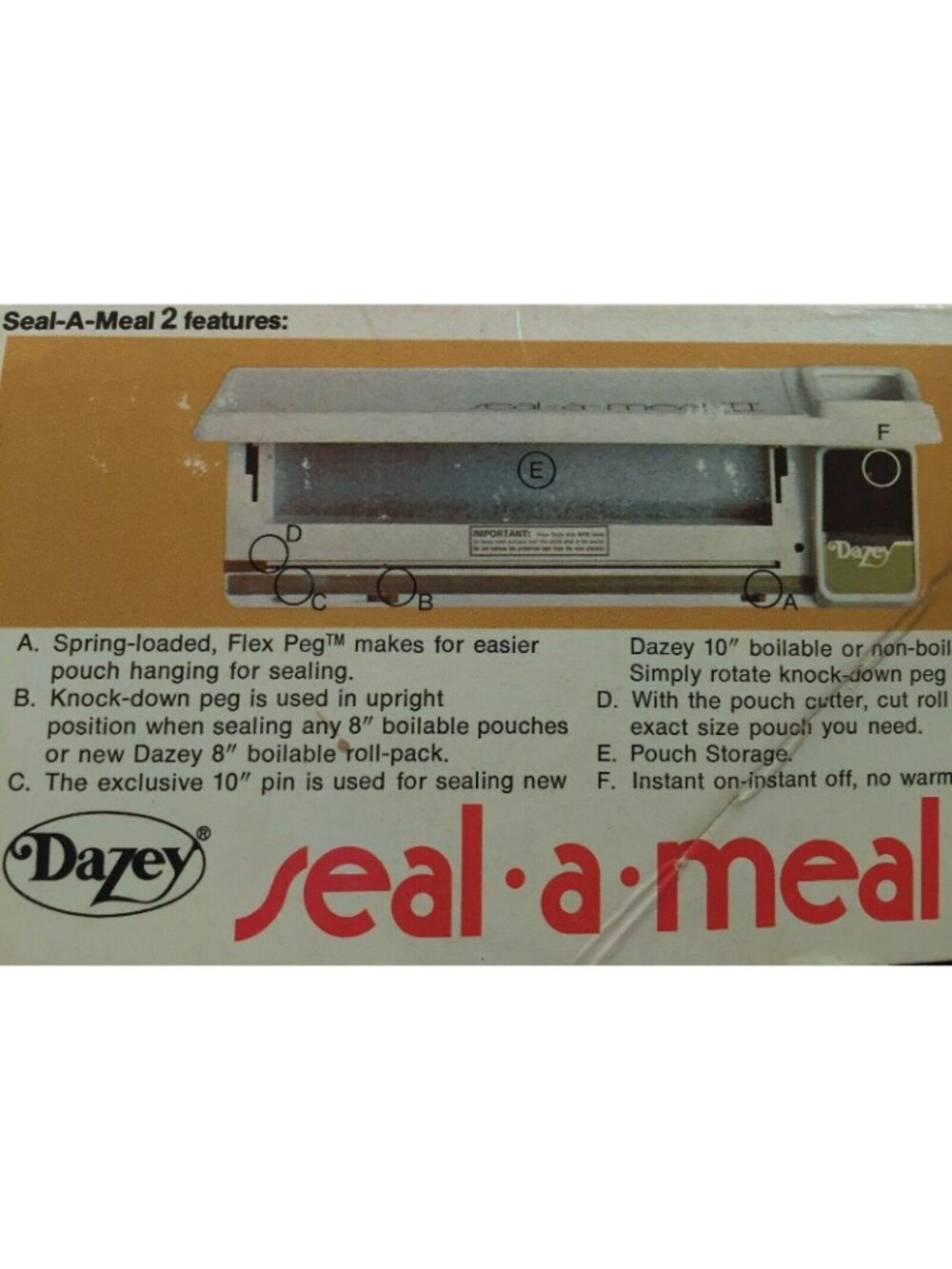 Vtg Dazey Seal A Meal 2 SAM Vacuum Sealer Food Preserver Recipe Book Instruction - Picture 9 of 9